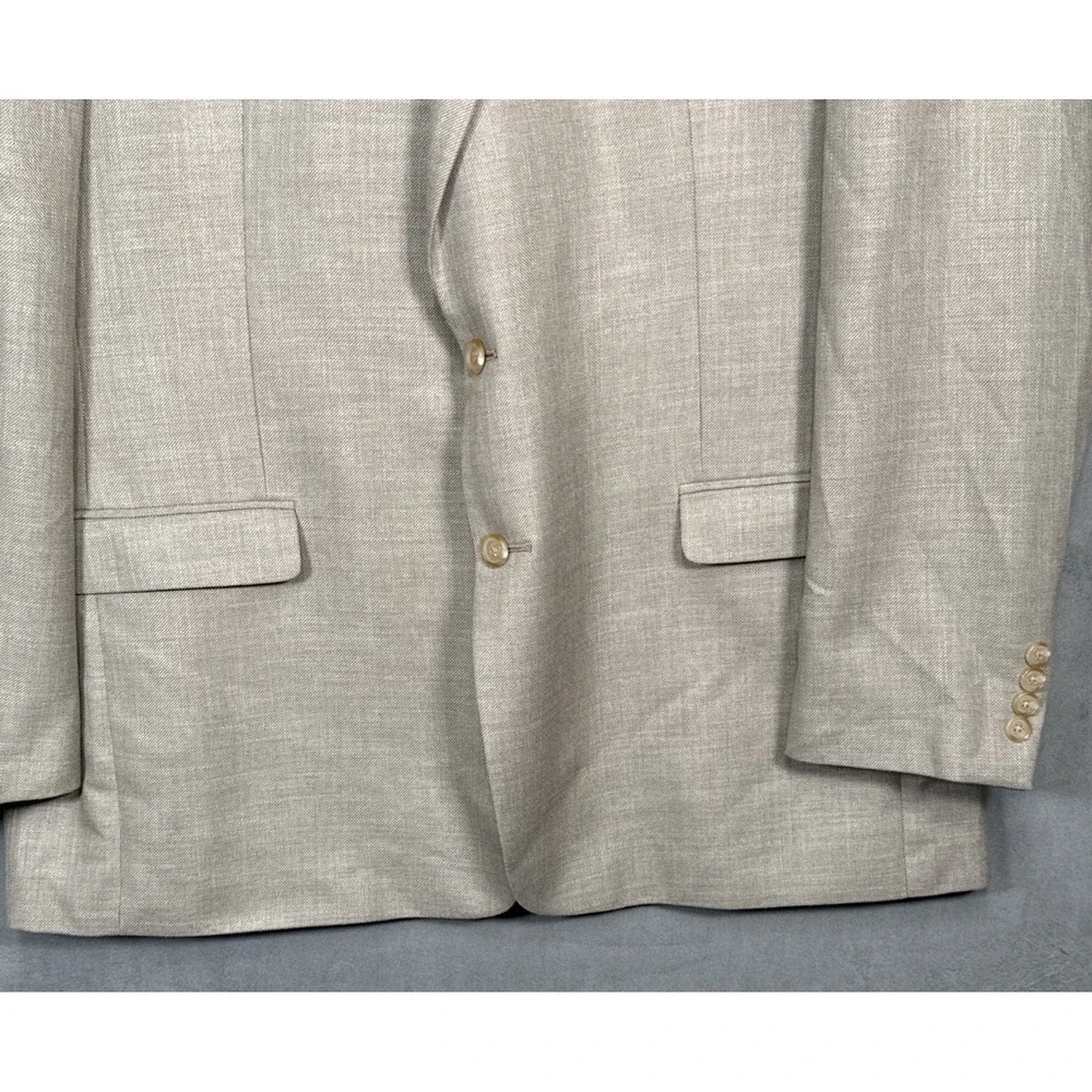 Lauren Ralph Lauren 50L Hopsack Sport Coat Blazer Tan Beige 2 Button Textured